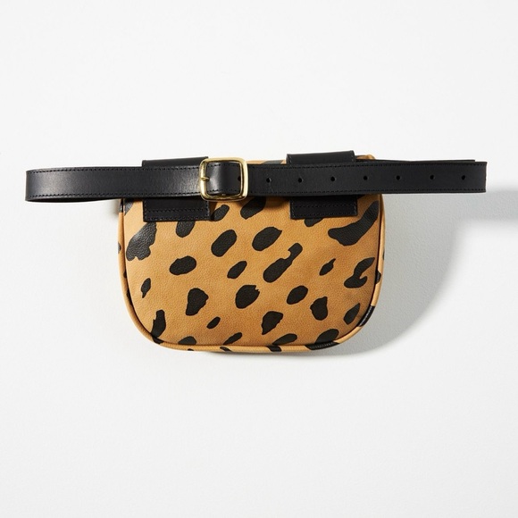 Clare V Tan and Black Leopard Belt Bag Fanny Pack - Picture 2 of 6